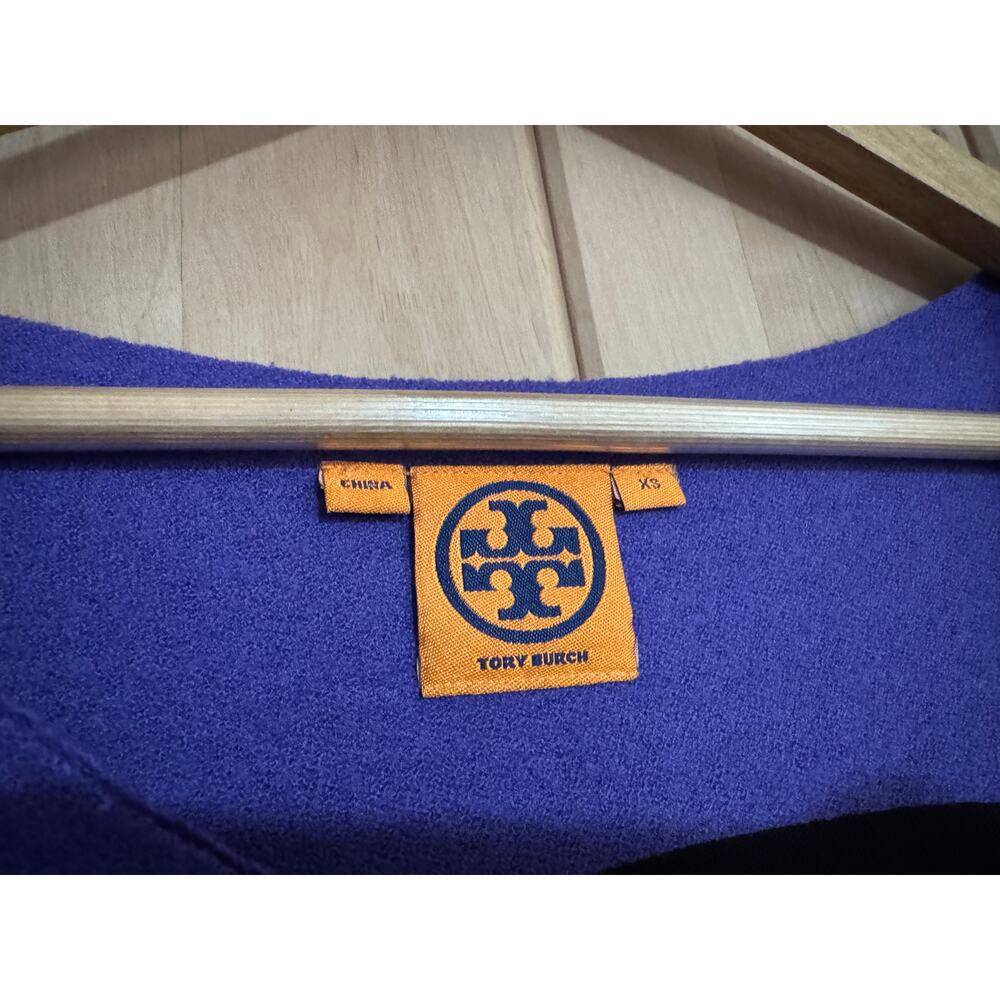 Tory Burch | Purple 100% Wool Lined Sleeveless Sheath Dress | Size XS - Picture 7 of 12